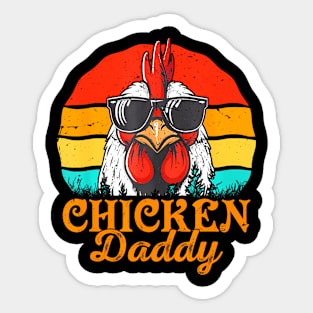 chicken  Poultry Farmer Father's Day chicken dad Sticker